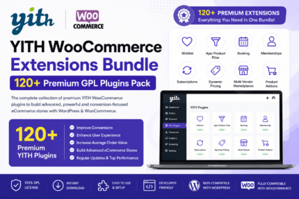 YITH WooCommerce Extensions Bundle 120+ Premium GPL Plugins Pack for WordPress