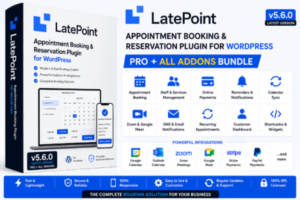 LatePoint Pro v5.6.0 appointment booking and reservation plugin for WordPress