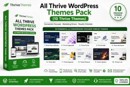 All Thrive WordPress themes pack with 10 premium Thrive themes for conversion-focused websites