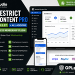 Restrict Content Pro GPL WordPress membership and subscription plugin with addons