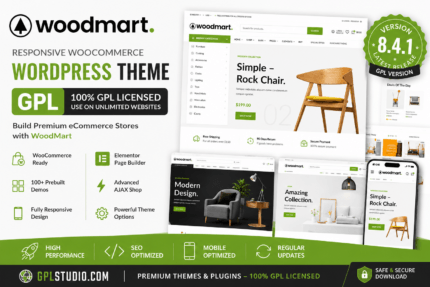 Download WoodMart GPL v8.4.1 WooCommerce WordPress Theme for Elementor and Online Stores