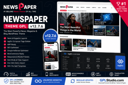 Newspaper Theme GPL v12.7.6 Best News Magazine WordPress Theme Download